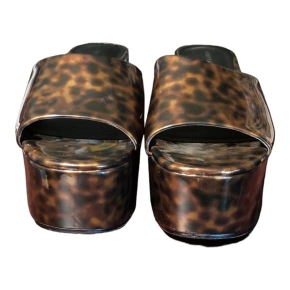Rebecca Minkoff Animal Print Patent Leather Mules - Picture 2 of 4